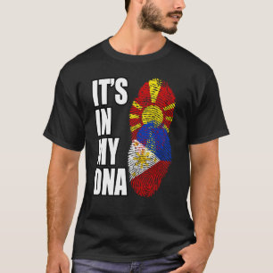 Camiseta Bandeira da Herança de DNA Misto Filipino e Macedô
