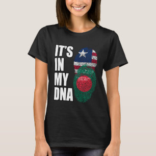 Camiseta Bandeira da Herança de DNA Misto Liberiano e Bangl
