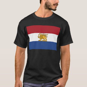 Camiseta Bandeira da Herança do Leão e Sol Iraniano Holandê