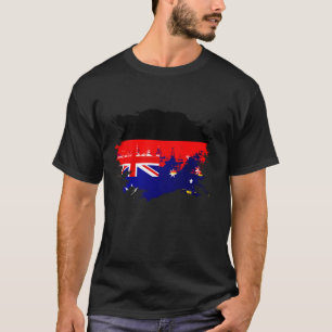 Camiseta Bandeira da Herança Mista Alemã e Australiana