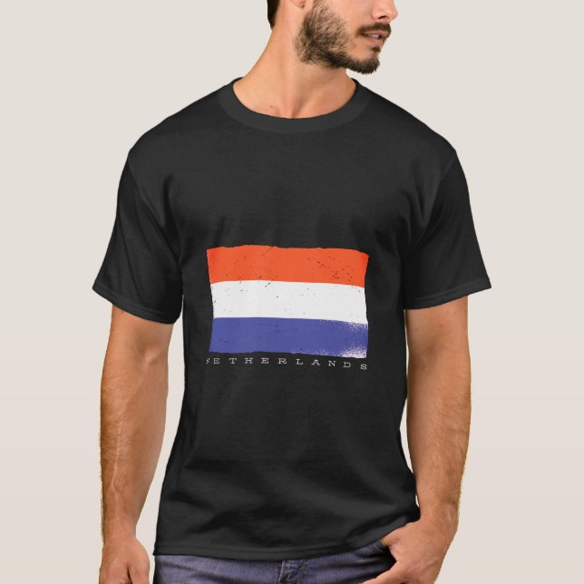 Camiseta Bandeira da Holanda com legenda Holanda (Frente)