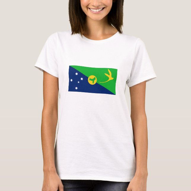 Camiseta Bandeira da Ilha Christmas (Frente)