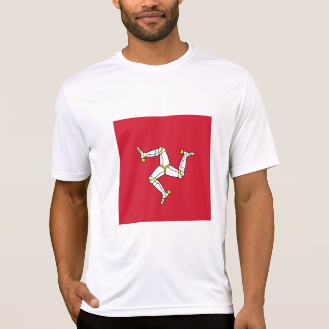 Camiseta Bandeira da Ilha de Man (Frente)