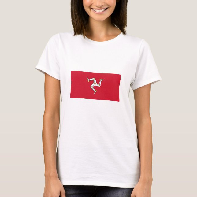 Camiseta Bandeira da Ilha de Man (Frente)