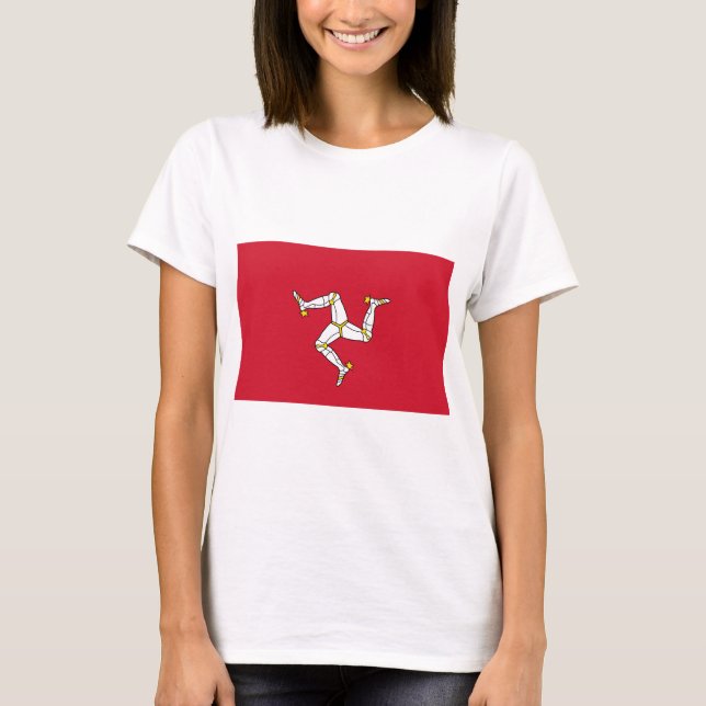 Camiseta Bandeira da Ilha de Man (Frente)