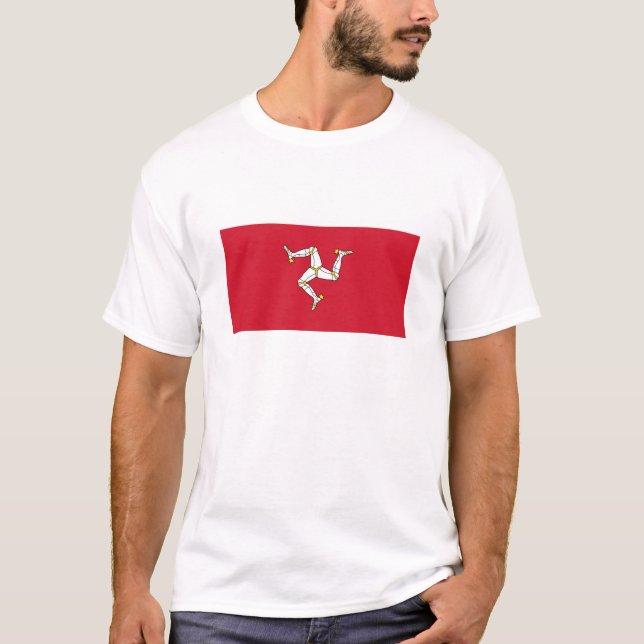 Camiseta Bandeira da Ilha de Man (Frente)