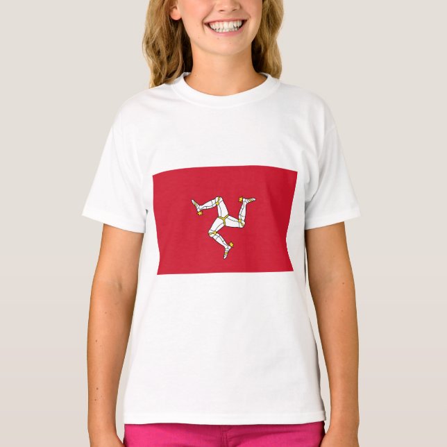 Camiseta Bandeira da Ilha de Man (Frente)