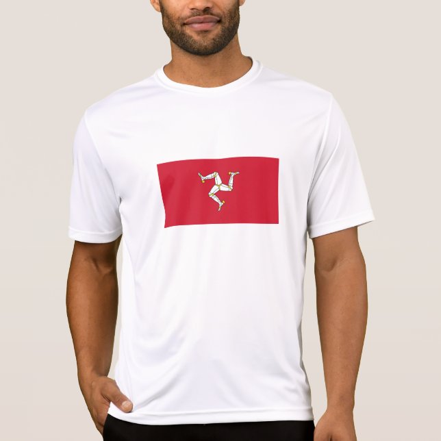 Camiseta Bandeira da Ilha de Man (Frente)