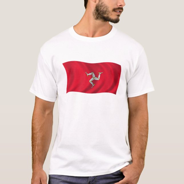 Camiseta Bandeira da ilha do homem (Frente)