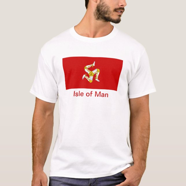 Camiseta Bandeira da ilha do homem (Frente)