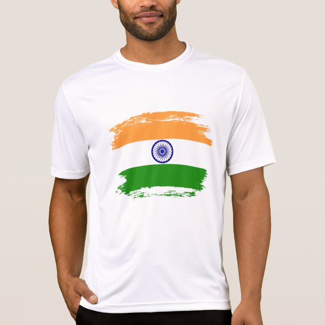 Camiseta bandeira da Índia (Frente)