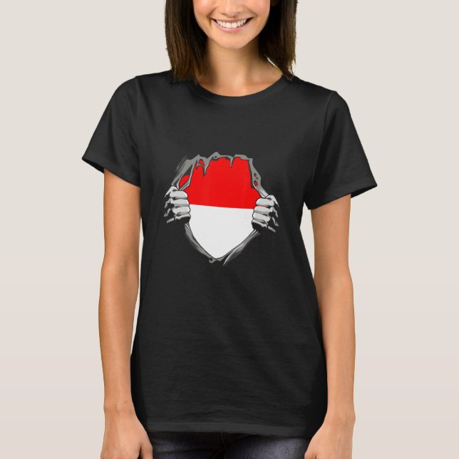 Camiseta Bandeira da Indonésia (Frente)