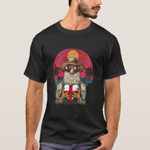Camiseta Bandeira da Inglaterra Águia Pôr-do-sol Raízes Ing