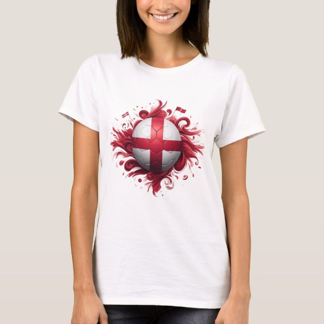 Camiseta Bandeira da Inglaterra com futebol (Frente)