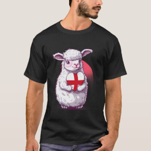 Camiseta Bandeira da Inglaterra Ovelha Coração Raízes da In