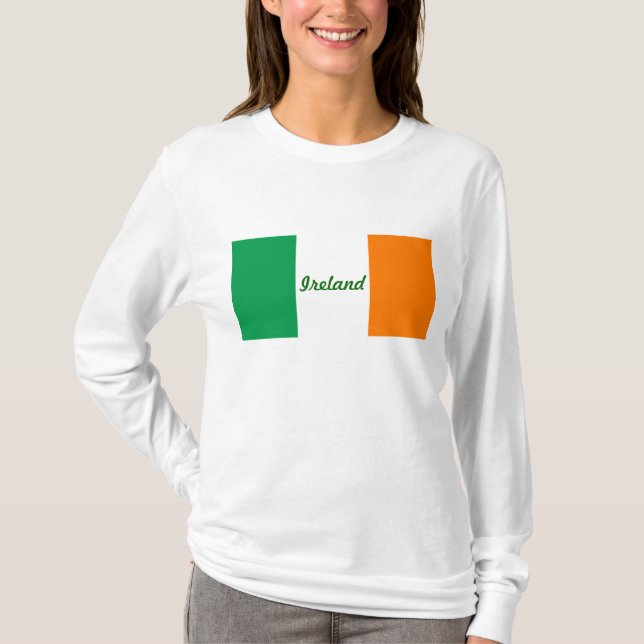 Camiseta Bandeira da Irlanda/Rua. Dia de Patrick (Frente)