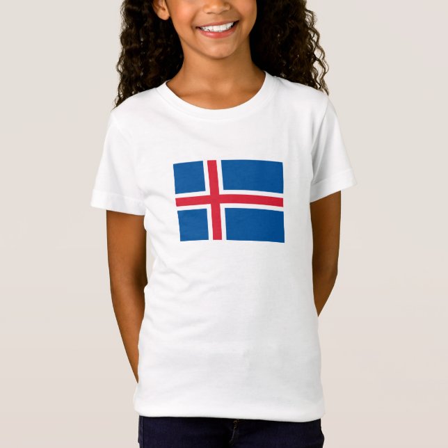 Camiseta Bandeira da Islândia (Frente)