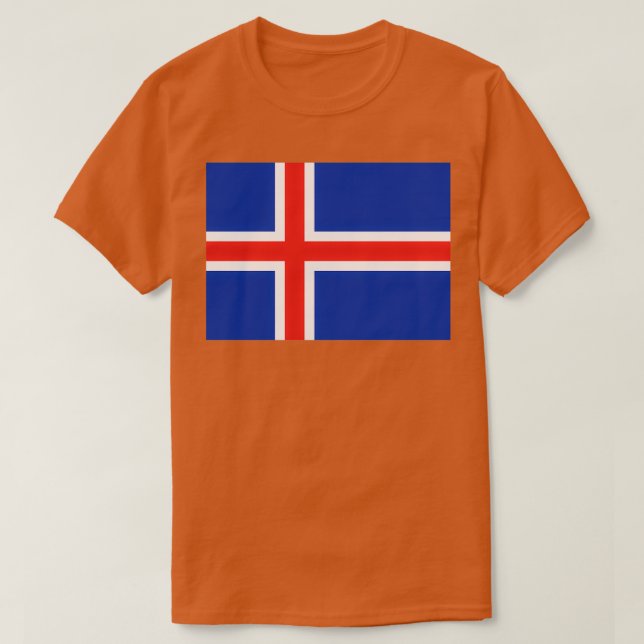 Camiseta Bandeira da Islândia (Frente do Design)