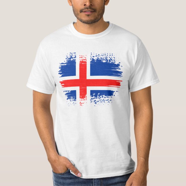 Camiseta Bandeira da Islândia (Frente)