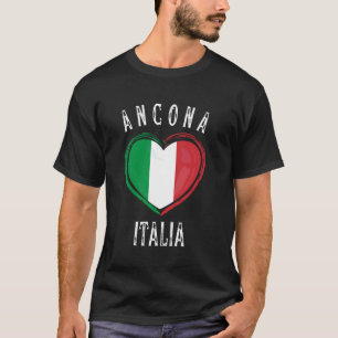 Camiseta Bandeira da Itália Coração Cidade de Ancona