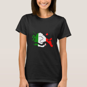 Camiseta bandeira da Itália em Veneza contorno Veneza