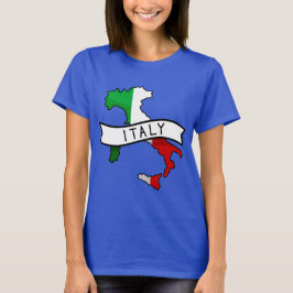 Camiseta Bandeira da Itália Mapa Orgulho Patriótico Italian
