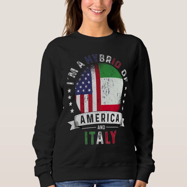 Camiseta Bandeira da Itália Patriota dos EUA Crescida Ameri (Frente)