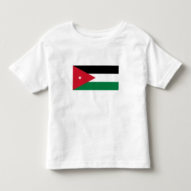Camiseta Bandeira da Jordânia (Frente)