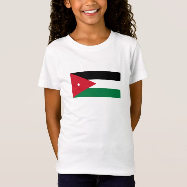 Camiseta Bandeira da Jordânia (Frente)