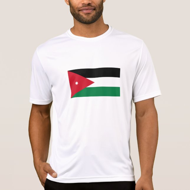 Camiseta Bandeira da Jordânia (Frente)