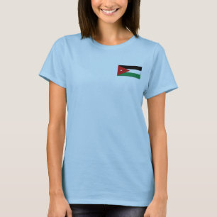 Camiseta Bandeira da Jordânia + Mapa