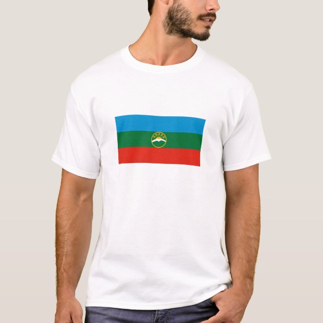 Camiseta Bandeira da Karachai-Circássia (Frente)