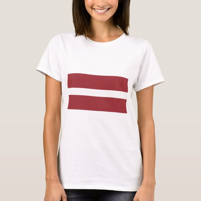 Camiseta Bandeira da Letónia (Frente)