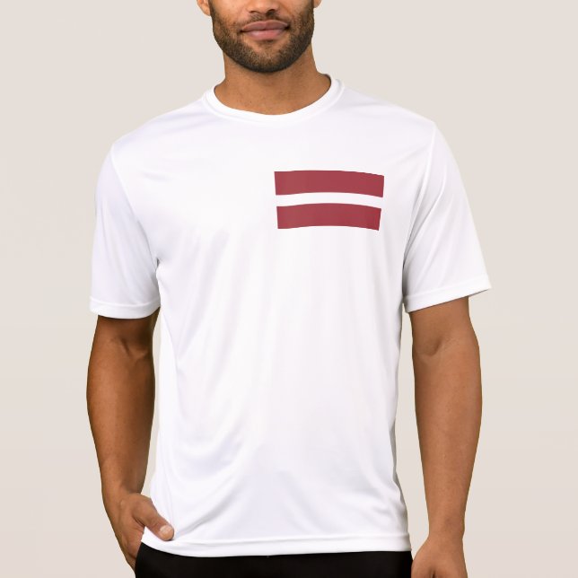Camiseta Bandeira da Letónia (Frente)