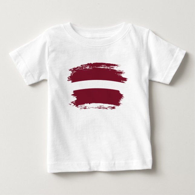 Camiseta Bandeira da Letónia (Frente)