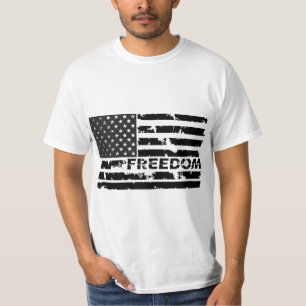 Camiseta Bandeira da Liberdade Negra dos Estados Unidos