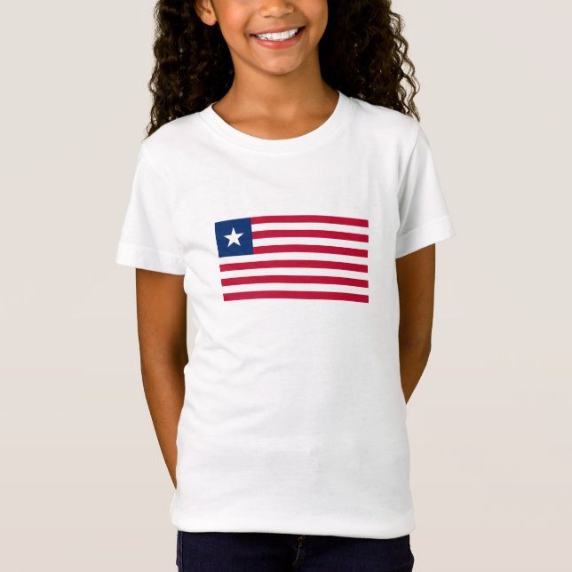Camiseta Bandeira da Libéria (Frente)