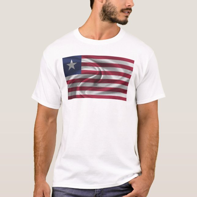 Camiseta Bandeira da Libéria (Frente)