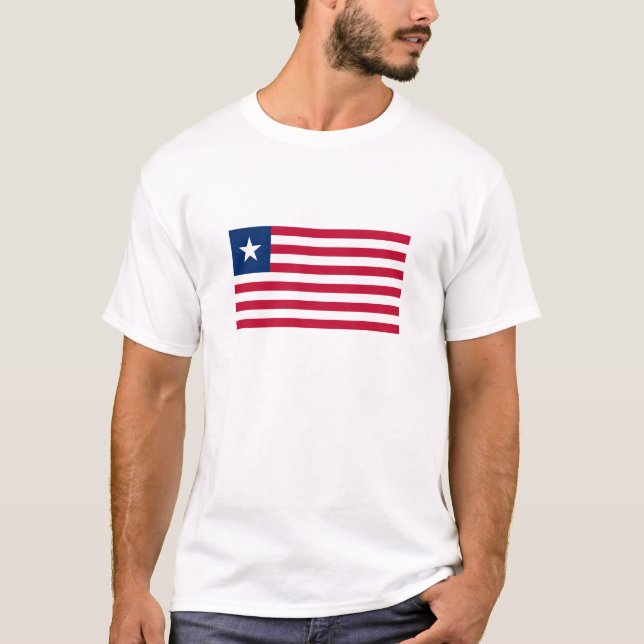 Camiseta Bandeira da Libéria (Frente)
