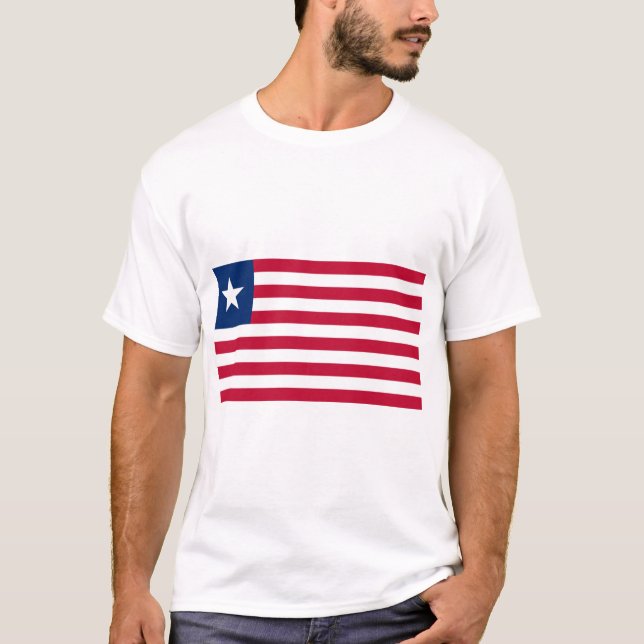 Camiseta Bandeira da Libéria (Libéria) (Frente)