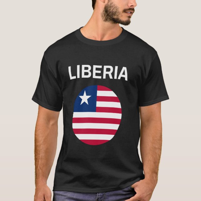 Camiseta Bandeira da Libéria Moderna (Frente)