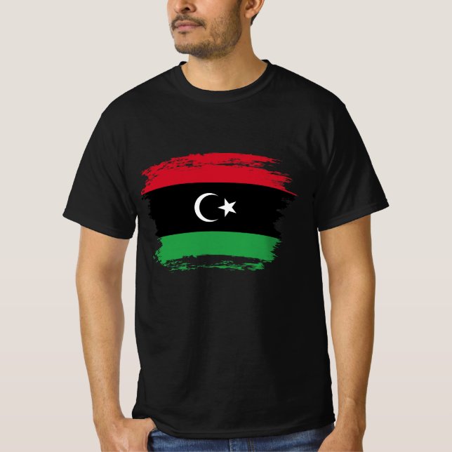 Camiseta Bandeira da Líbia (Frente)