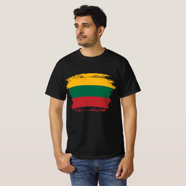 Camiseta bandeira da Lituânia (Frente Completa)