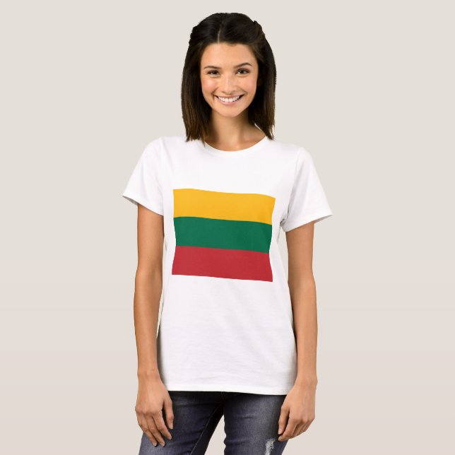 Camiseta Bandeira da Lituânia (Frente Completa)