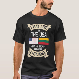 Camiseta Bandeira da Lituânia Americana Usa Ofertas de Raíz