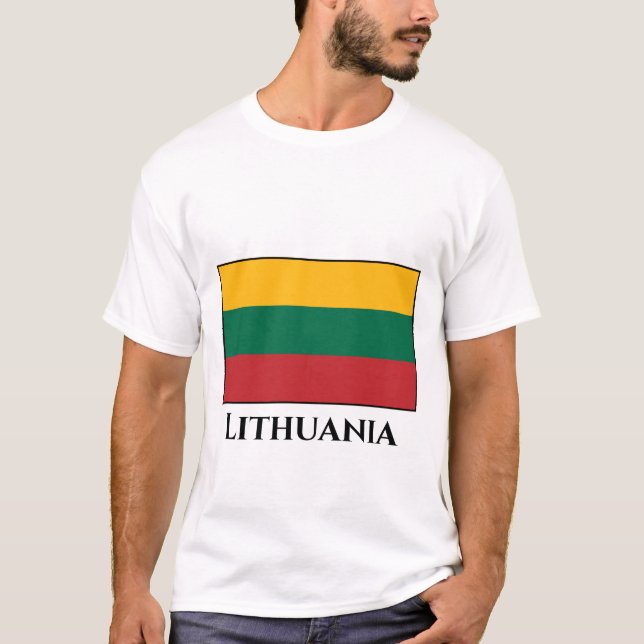 Camiseta Bandeira da Lituânia (lituana) (Frente)