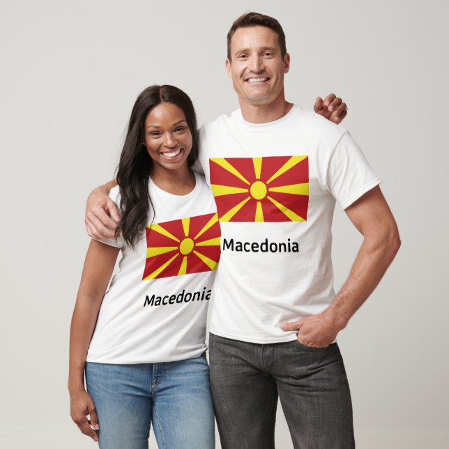 Camiseta Bandeira da Macedônia (Unissex)