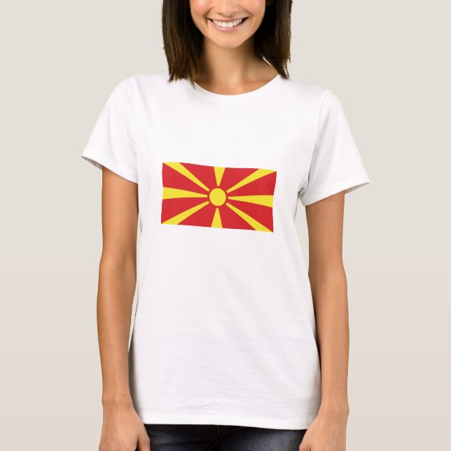 Camiseta Bandeira da Macedônia do Norte (Frente)