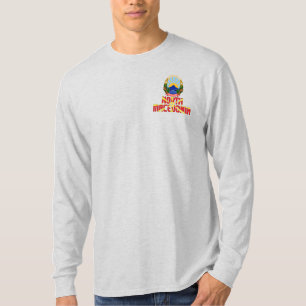 Camiseta Bandeira da Macedônia do Norte e Casaco de Armas P