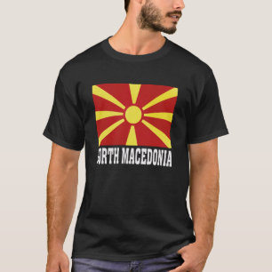 Camiseta Bandeira da Macedônia do Norte Patriótico Raízes N